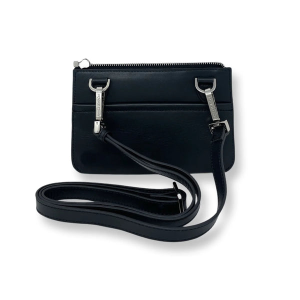 Sac à bandoulière Brigitte en cuir noir – autre vue
