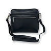 Sac à bandoulière Brigitte en cuir noir – vue arrière