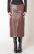 faux leather midi skirt