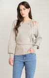 TIE NECK SWEATER TOP