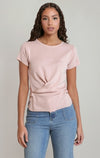 CROSS BUTTON WRAP TOP