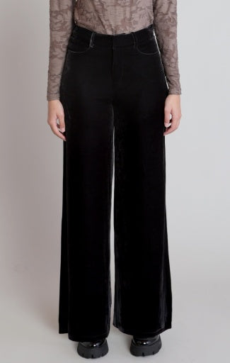 VELVET WIDE LEG PANT