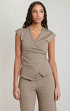 CROSS WRAP KNIT TOP