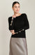 BOW RHINESTONE SWEATER TOP