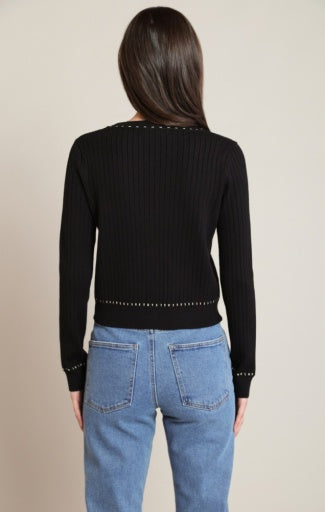 GOLD CONTRAST CARDIGAN
