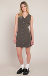 BUTTON-UP MINI DRESS