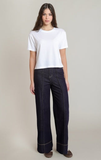 STITCHING DETAIL DENIM PANT