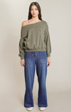 FLORAL EMBROID SWEATSHIRT