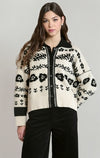 FLOWER JACQUARD CARDIGAN