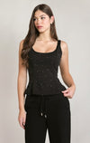 EMBELLISHED PEPLUM TOP