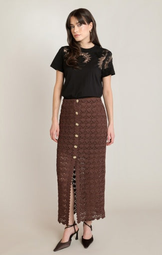 LACE EMBROIDERY T-SHIRT