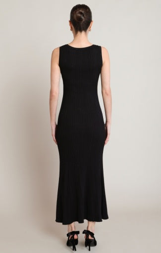 GOLD BUTTON SWATER DRESS