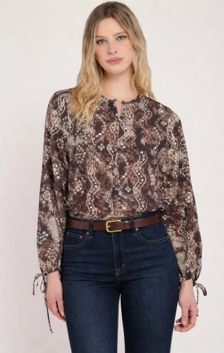 SNAKE PRINT BLOUSE