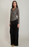 LEOPARD MESH SHIRT