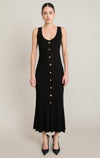 GOLD BUTTON SWATER DRESS