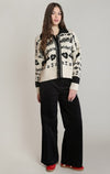 FLOWER JACQUARD CARDIGAN
