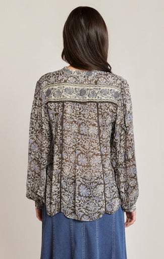 ORCHID PRINT BLOUSE