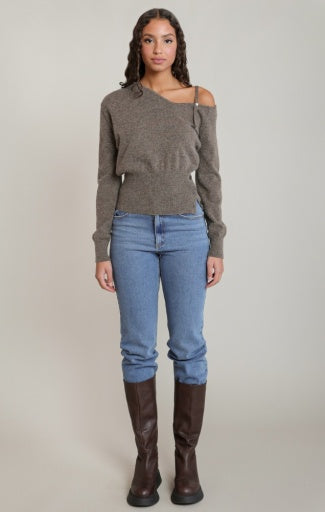 OFF-SHOULDER SWEATER