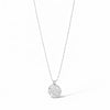BREATHEcollier médaillon en cristal recyclé plaqué argent