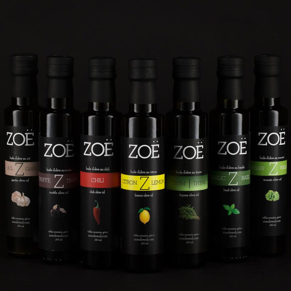 Huile d'olive infusée à l'ail 250 ml | Zoé | La Maison du Bleuet