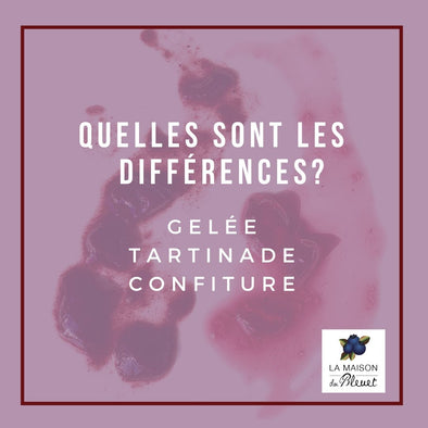 Quelle est la différence entre la confiture, la tartinade et la gelée?