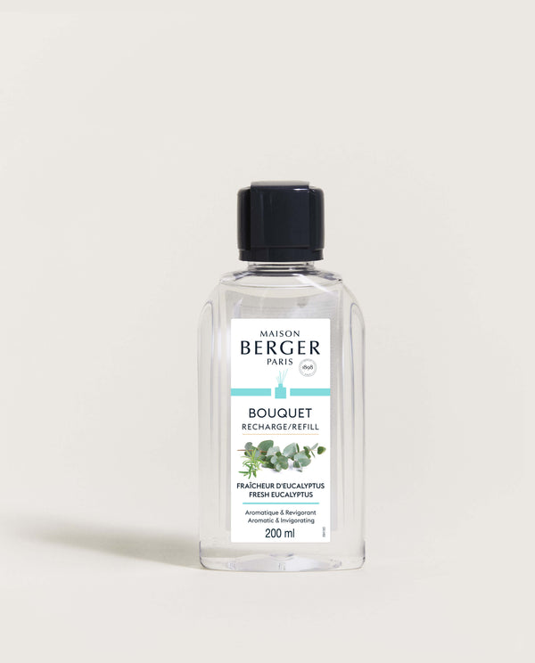 Recharge pour bouquet parfumé – Fraîcheur d’eucalyptus – Maison Berger