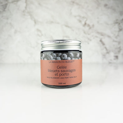 Gelée de bleuets sauvages et de porto Tawny 200ml - La Maison du Bleuet