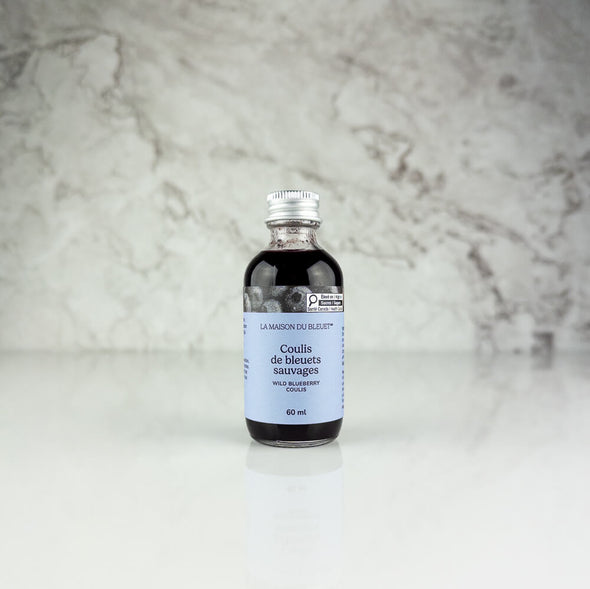 Coulis de bleuets sauvages 60 ml - La Maison du Bleuet