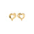 TIDE heart earrings gold- plated