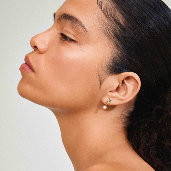 STARLIGHT gold-plated pearl earrings