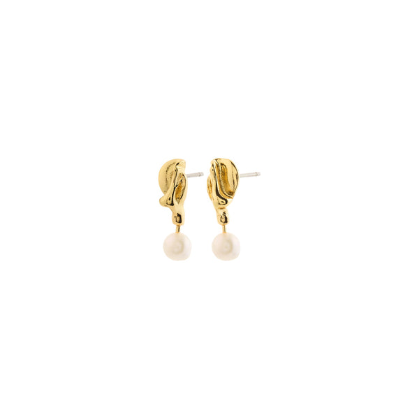STARLIGHT gold-plated pearl earrings