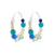 DREAM hoops blue/silver-plated