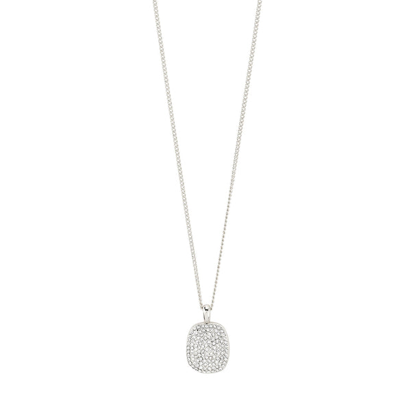 (W) Collier : Ember : Plaqué argent : Cristal