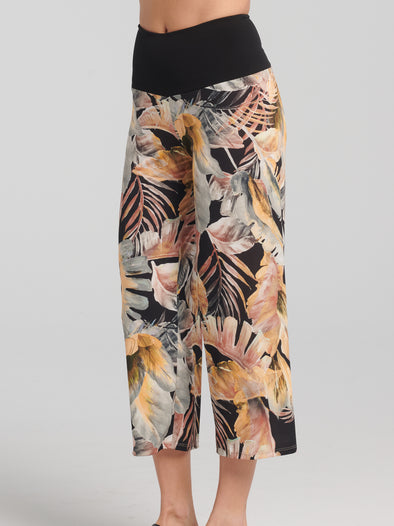 Pantalon fleuri de côté