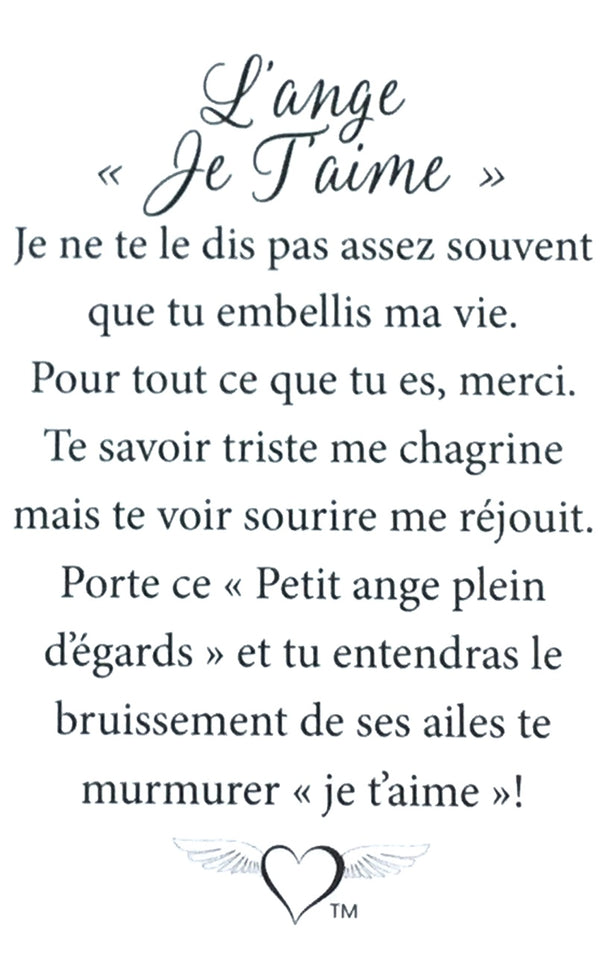 Épinglette Ange : Je t'Aime