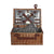 Wicker picnic basket for 4 people with removable cooler bag