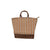 Yellow Wicker Rectangular Base Insulated Picnic Bag