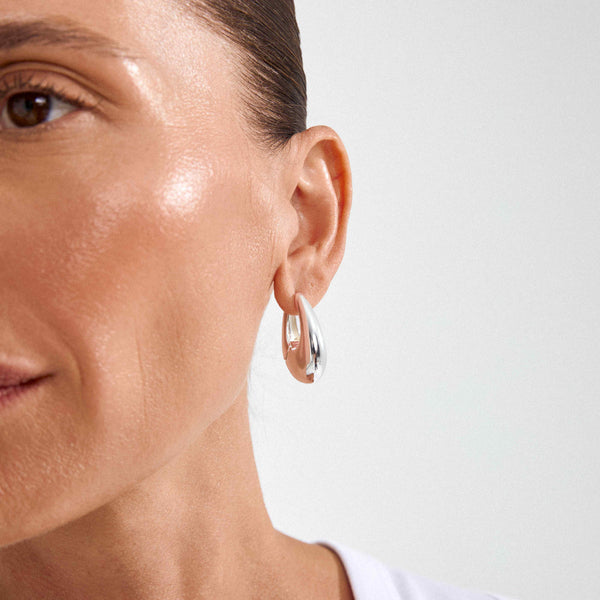 AUTUMN chunky retro hoop earrings