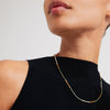 Collier ALISON brun, plaqué or