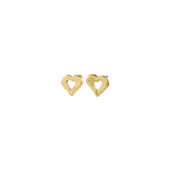 (W) Boucles d’oreilles : Iris : Plaqué or