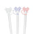 3 pailles jumbo avec embouts boucle