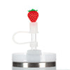 3 pailles jumbo avec embouts fraise