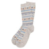 Chaussettes à motifs en mélange d’alpaga – Gris – Pokoloko