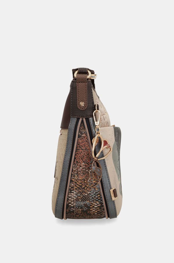 Sac à bandoulière extensible Anekke Tulip – profil avec soufflet fermé