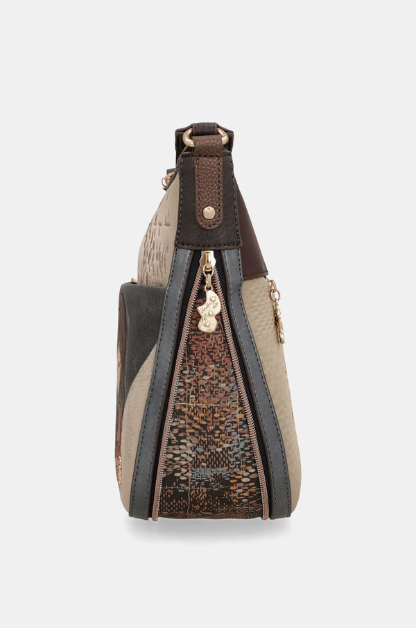 Sac à bandoulière extensible Anekke Tulip – profil avec soufflet ouvert