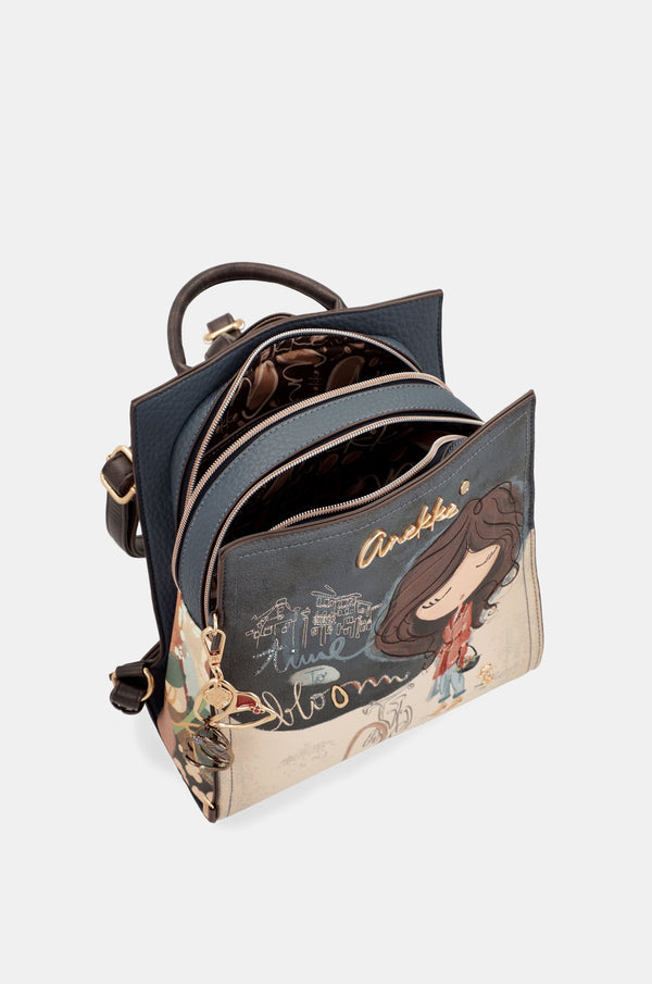 Sac à dos carré Anekke Tulip – intérieur ouvert