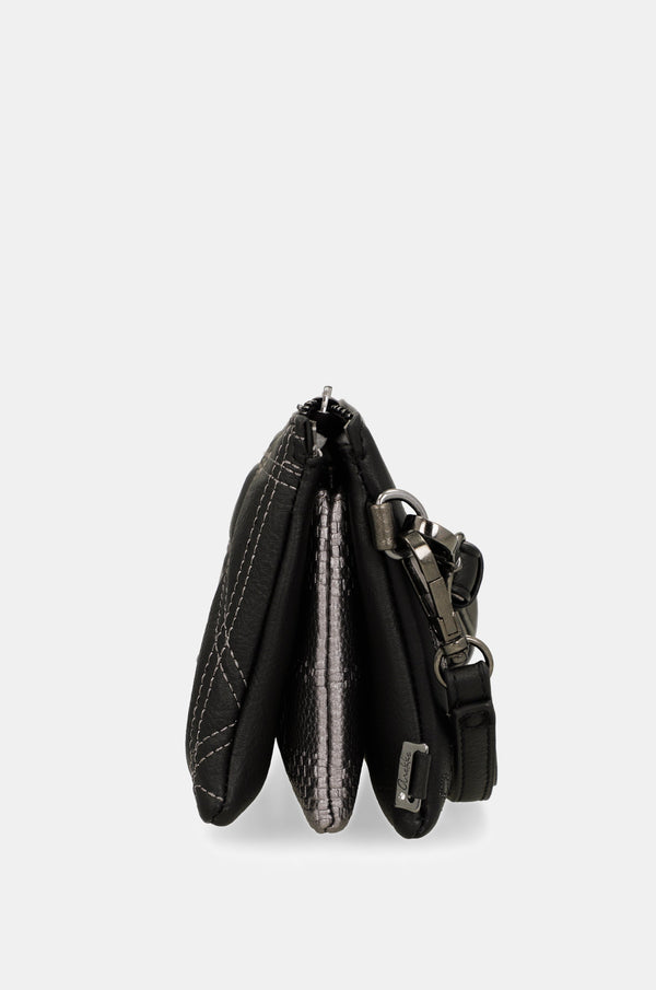 Petit sac à bandoulière Anekke Iron – 3 compartiments – profil des compartiments