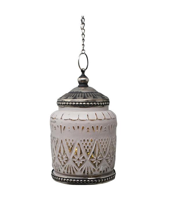 MIKA GREY LED LANTERN