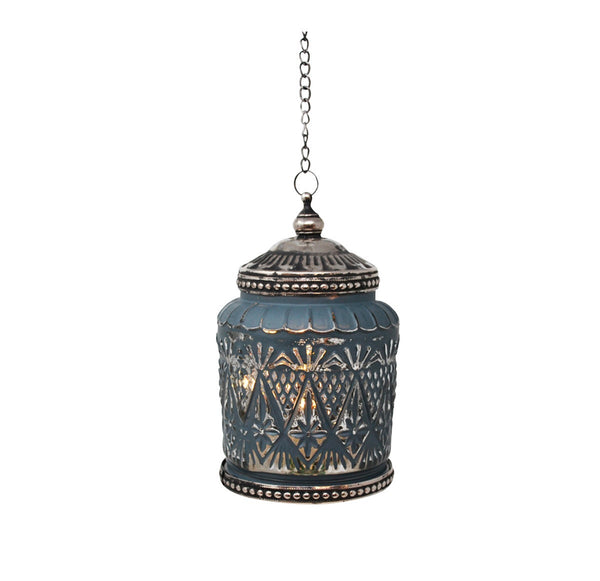 MIKA GREY LED LANTERN