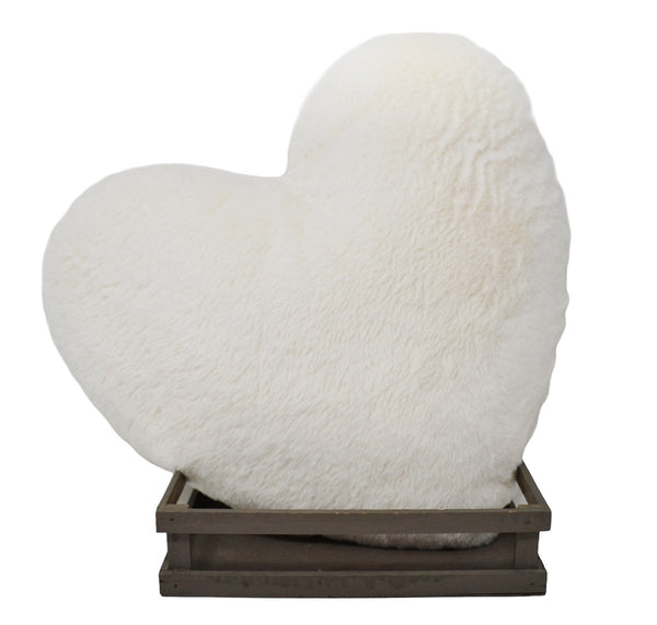 Coussin Cœur blanc